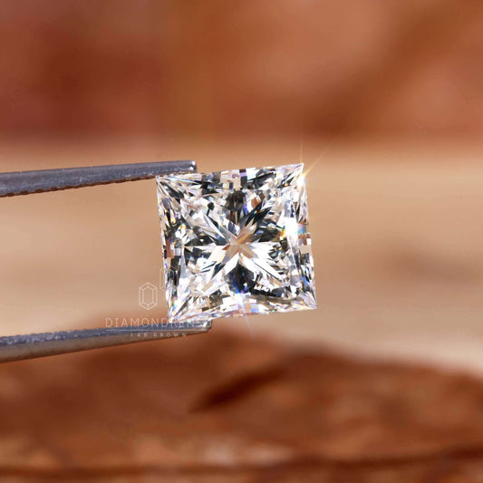 3.0 CT Princess Cut Lab Grown Diamond for Engagement Ring