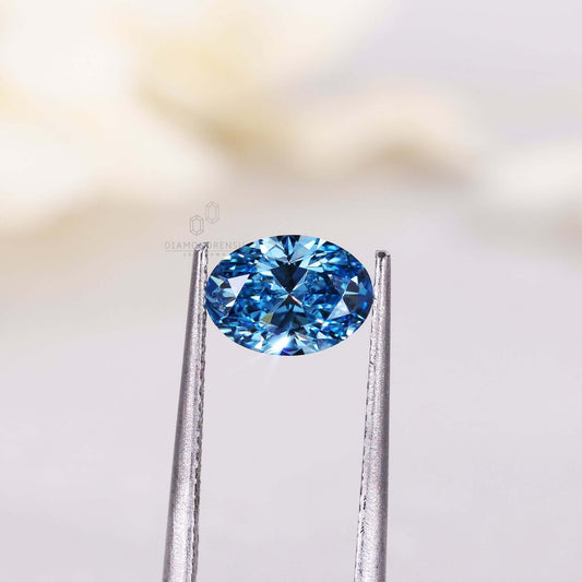 1.16 CT Oval Blue Lab Grown Diamond for Custom Engagement Ring