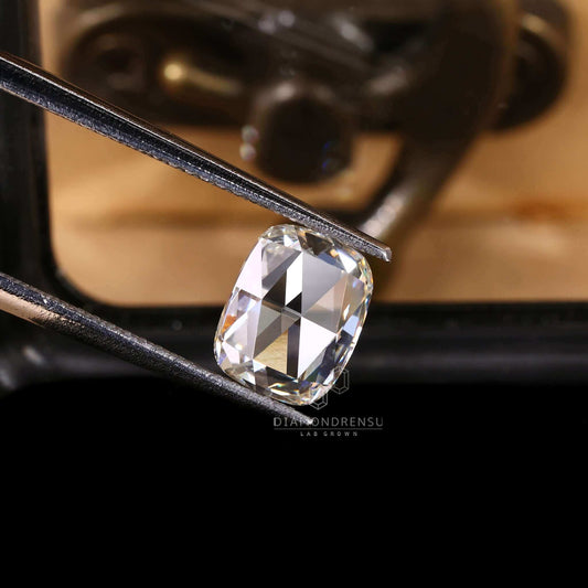 Elongated Cushion Rose Cut Lab Grown Diamond, 1.37 Carat