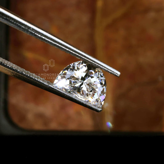 Half Moon Cut Lab Grown Diamond, 1 Carat Diamond