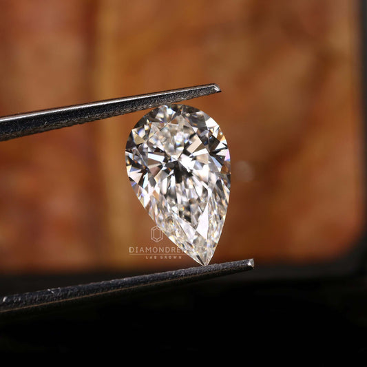 2 Carat Pear Cut Lab Created Diamond G/VS, IGI Certified Diamond