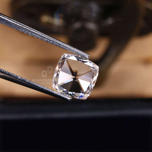 Square Cushion Rose Cut Lab Grown Diamond for Engagement Ring