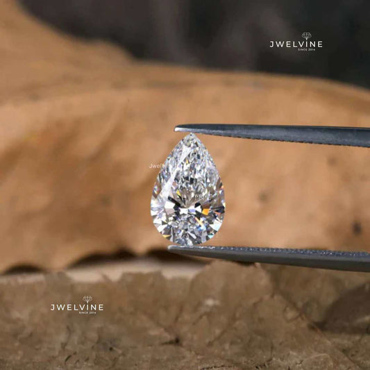 1.50 CT Pear Cut Lab Grown Diamond, F/VS Lab Created Diamond for Engagement Ring, Pendant or Gift