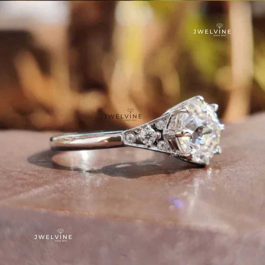 Jubilee Cut Moissanite Engagement Ring