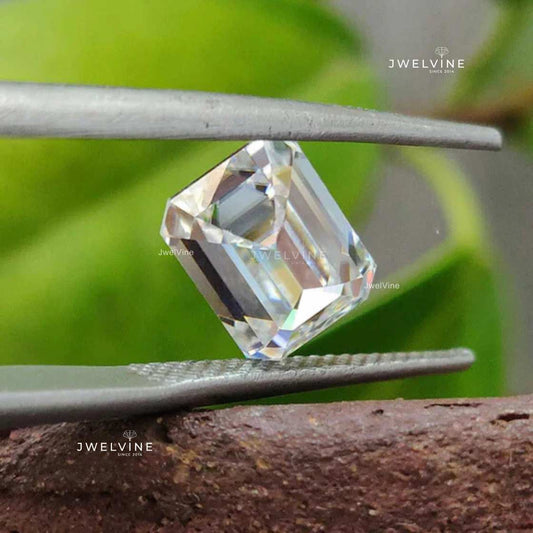 2.10 CT Emerald cut Colorless Loose Moissanite best for Engagement Ring