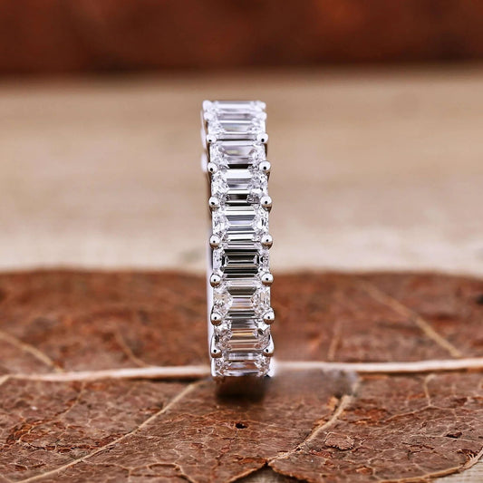 0.15 CT Emerald Cut Lab Grown Diamond Wedding Band