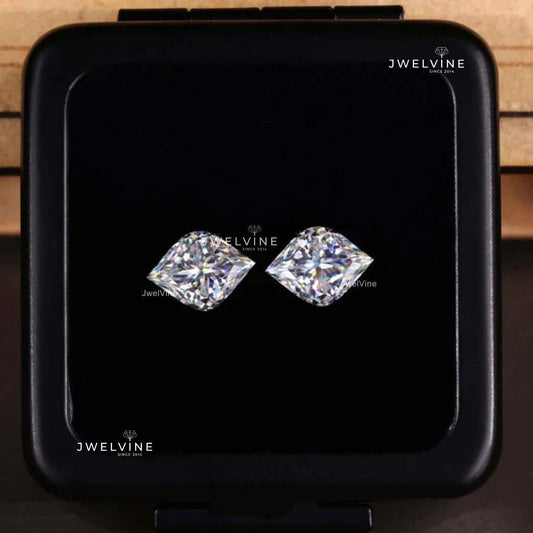 Antique Flame Cut Best Pair Moissanite