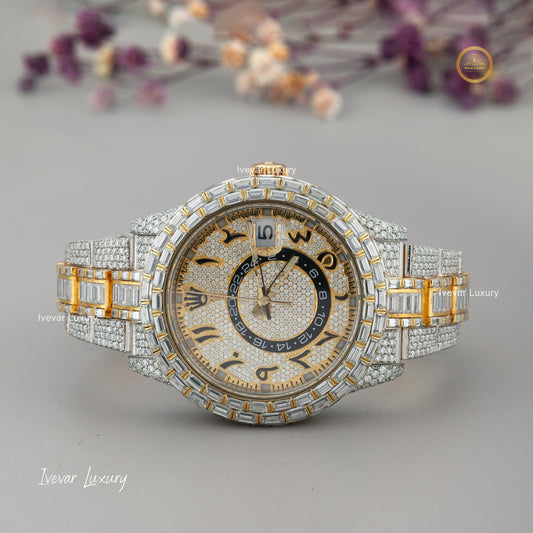 Baguette Moissanite Diamond Chronograph Watch by Ivevar