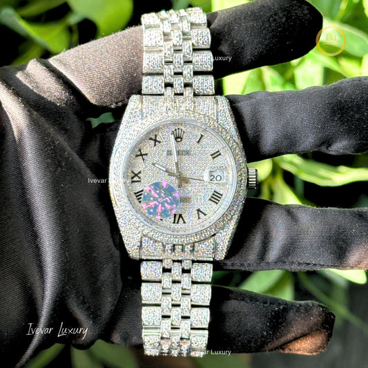 Luxury Full Iced Out Moissanite Diamond Watch for Special Occasions by Ivevar