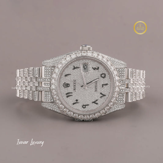 Luxury Full Iced Diamond Watch – Natural Design by Ivevar