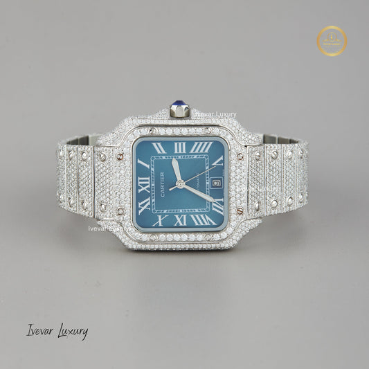 Custom Luxury Natural Diamond Full Iced Watch by Ivevar