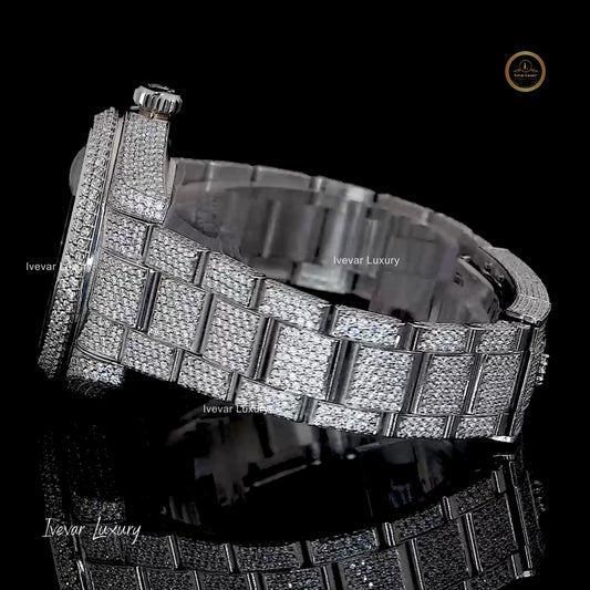 Lab Diamond Full Iced Luxury Watch by Ivevar