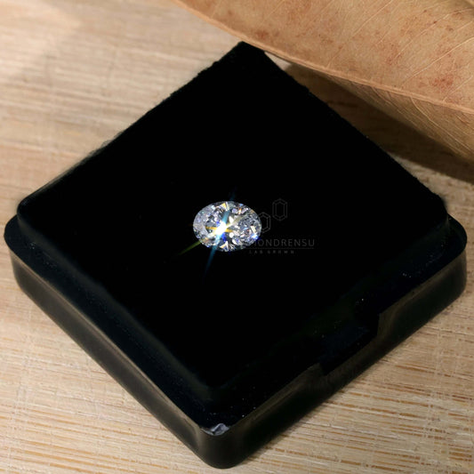 0.42 CT Oval Cut Loose Diamond, EF/VS Lab Grown Diamond