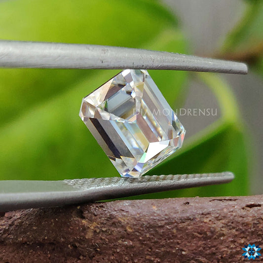 2.10 CT Emerald cut Colorless Loose Moissanite best for Engagement Ring