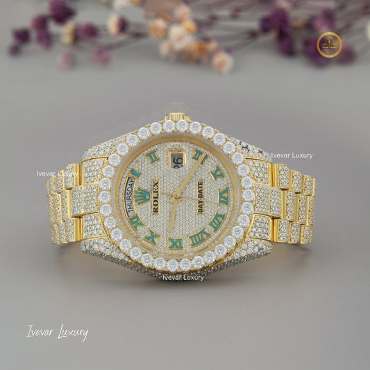 Luxury Full Iced Out Moissanite Diamond Watch for Sports by Ivevar