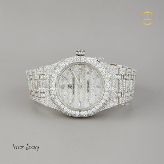 Exclusive Full Iced Out Natural Diamond Luxury Watch by Ivevar