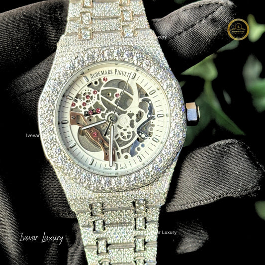 Custom Unique Full Iced Out Diamond Watch by Ivevar