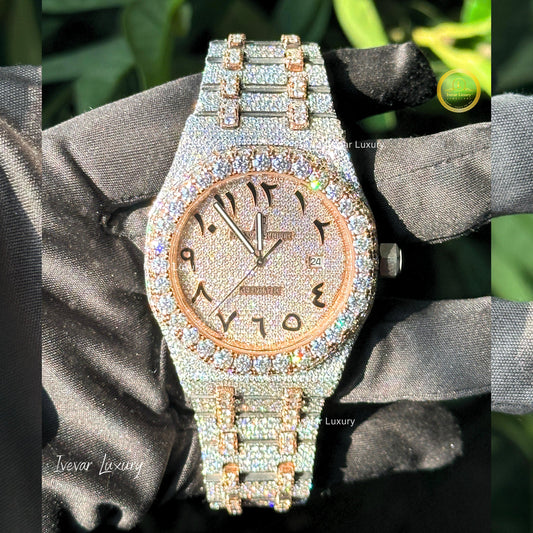 Luxury Full Iced Watch with Natural Diamonds by Ivevar