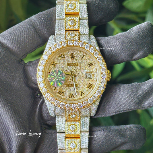 Luxury Full Iced Natural Diamond Watch – Exclusive by Ivevar