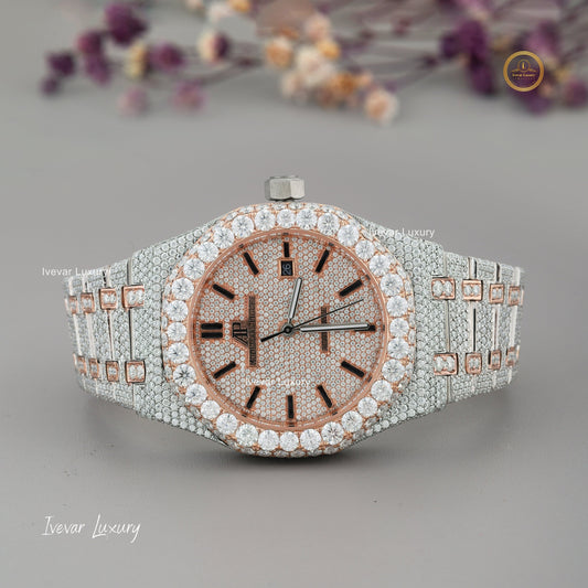 Full Iced Natural Diamond Luxury Watch – Unique Design by Ivevar