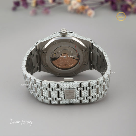 Fully Iced-Out Lab Diamond Watch by Ivevar