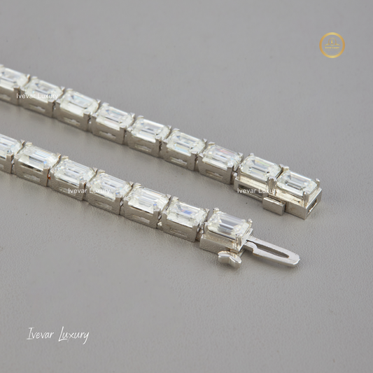 Custom Moissanite Diamond Infinity Bracelet by Ivevar