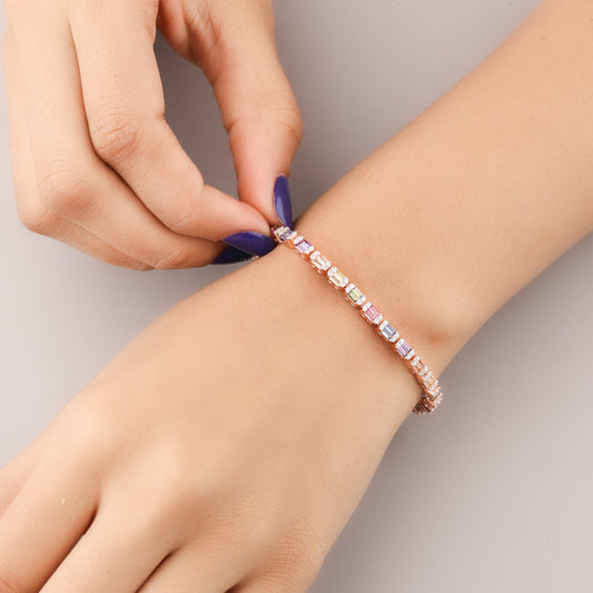 Rainbow sapphire luxury wrap bracelet by Ivevar